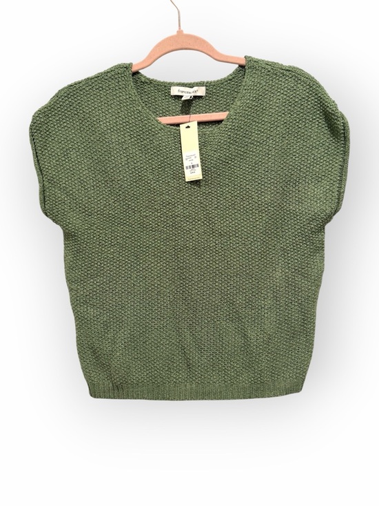Francesca's Collections Sweaters - Francesca’s Sage Green Knit Top Womens Small Short Sleeve Textured NWT